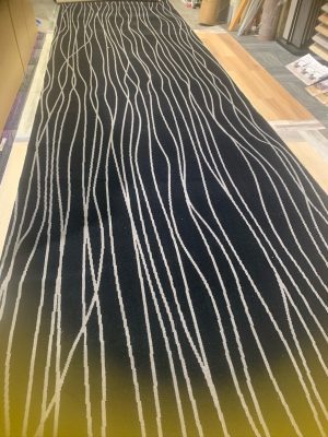 White lines on black
